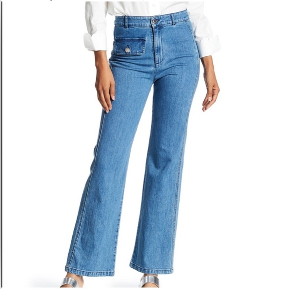See By Chloe High-Waisted Wide Leg Jeans - Picture 1 of 13